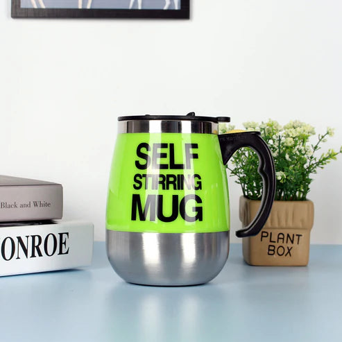 Electric Self-Stirring Coffee Mug – Automatic Stainless Steel Mixer Cup for Home, Office & Travel (401–500ml)