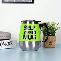 Electric Self-Stirring Coffee Mug – Automatic Stainless Steel Mixer Cup for Home, Office & Travel (401–500ml)
