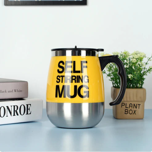 Electric Self-Stirring Coffee Mug – Automatic Stainless Steel Mixer Cup for Home, Office & Travel (401–500ml)