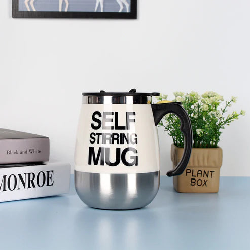 Electric Self-Stirring Coffee Mug – Automatic Stainless Steel Mixer Cup for Home, Office & Travel (401–500ml)