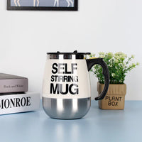 Electric Self-Stirring Coffee Mug – Automatic Stainless Steel Mixer Cup for Home, Office & Travel (401–500ml)