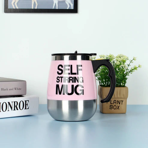 Electric Self-Stirring Coffee Mug – Automatic Stainless Steel Mixer Cup for Home, Office & Travel (401–500ml)
