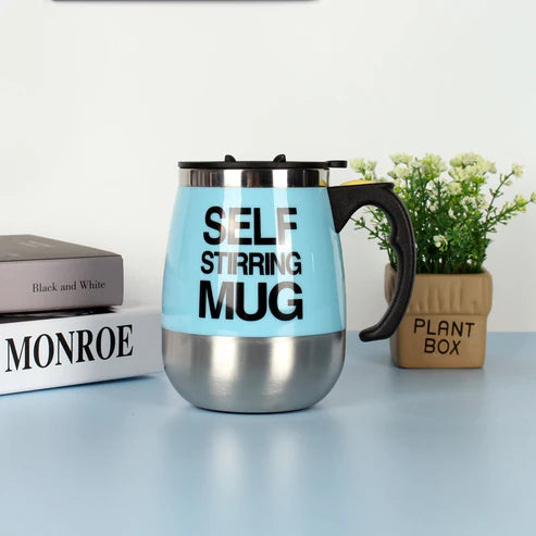 Electric Self-Stirring Coffee Mug – Automatic Stainless Steel Mixer Cup for Home, Office & Travel (401–500ml)